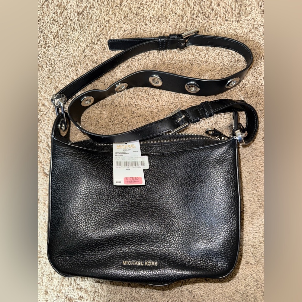 Michael Kors Pebbled Black Crossbody Bag
